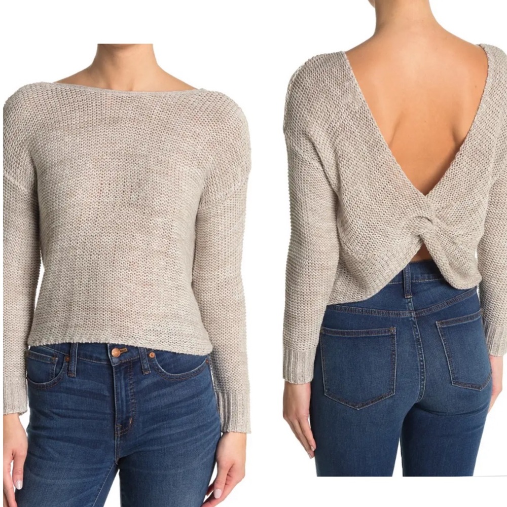 Abound Knit Sweater with Twist Back Detail Women’s XL